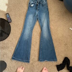 Women's Blue Flared Jeans
